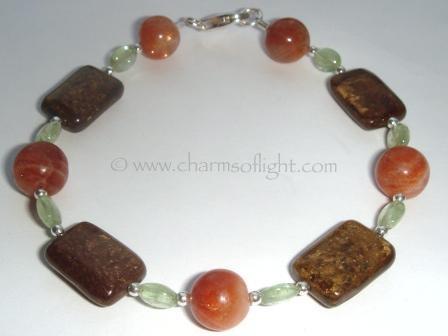 Bronzite, Kyanite & Sunstone Bracelet